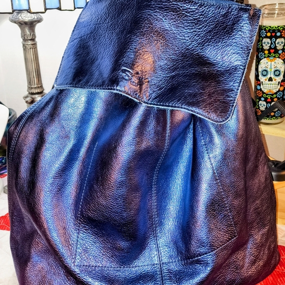 Sharif Hobo Metallic Blue NWT Pouch And Dust Bag, Large Shoulder Bag - Picture 1 of 9